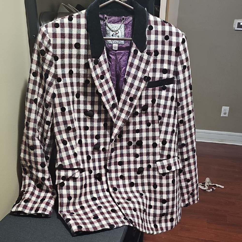 Tommy Hilfiger Black and White Checkered Blazer